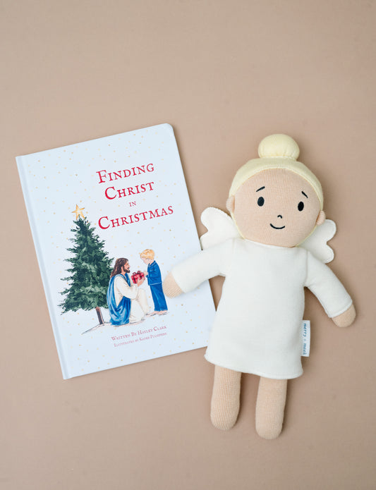 Blonde Angel - Heirloom Knitted Doll