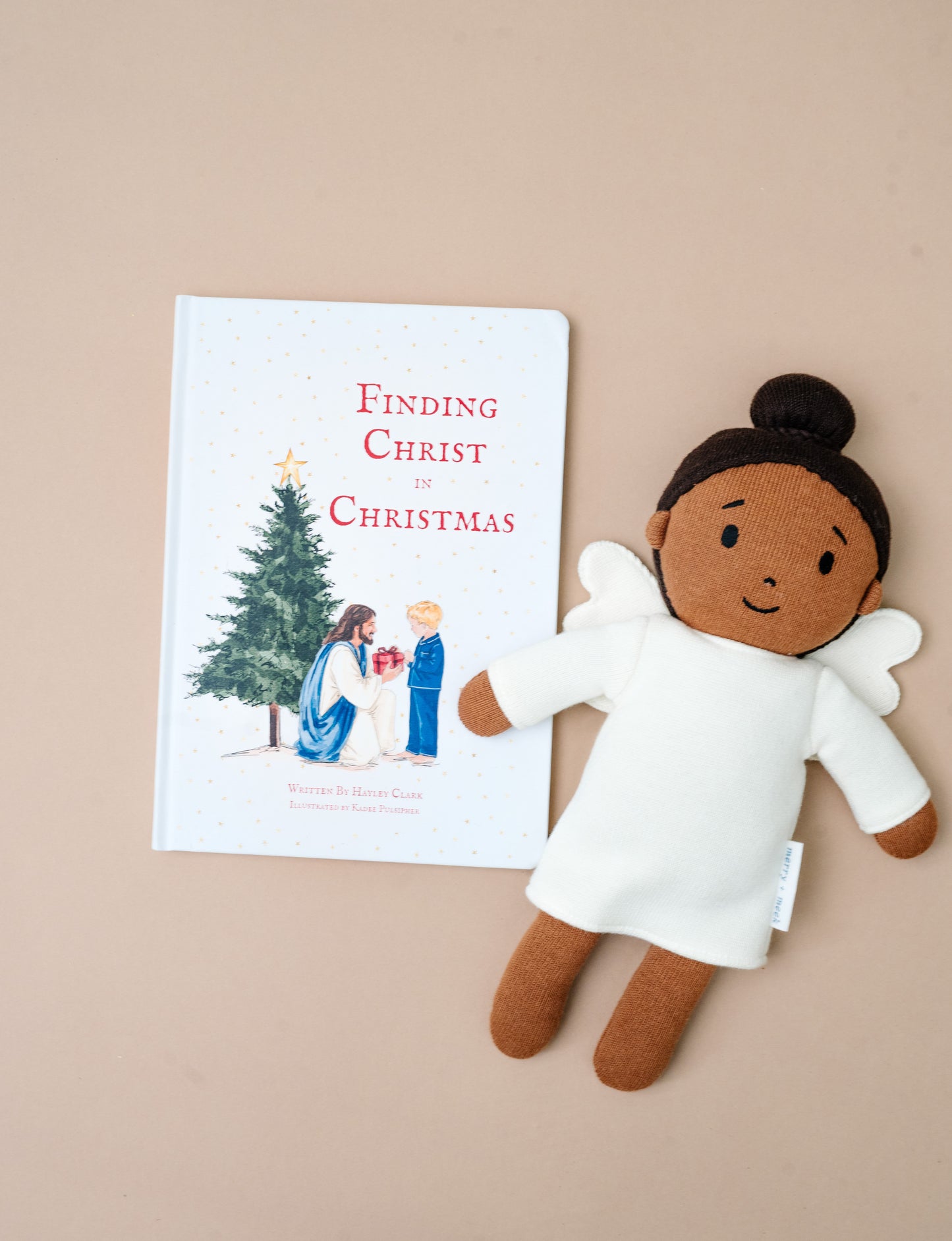 Brunette Angel - Heirloom Knitted Doll