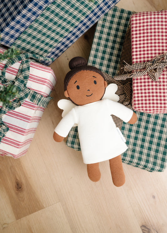 Brunette Angel - Heirloom Knitted Doll
