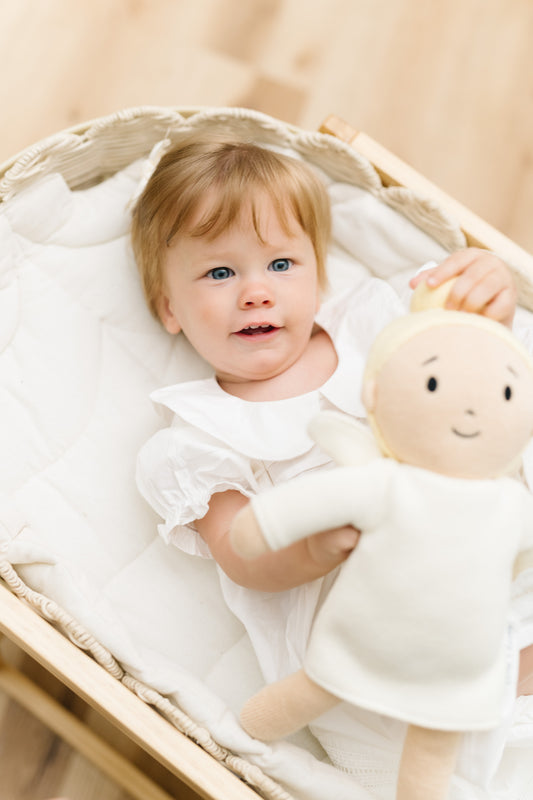 Blonde Angel - Heirloom Knitted Doll