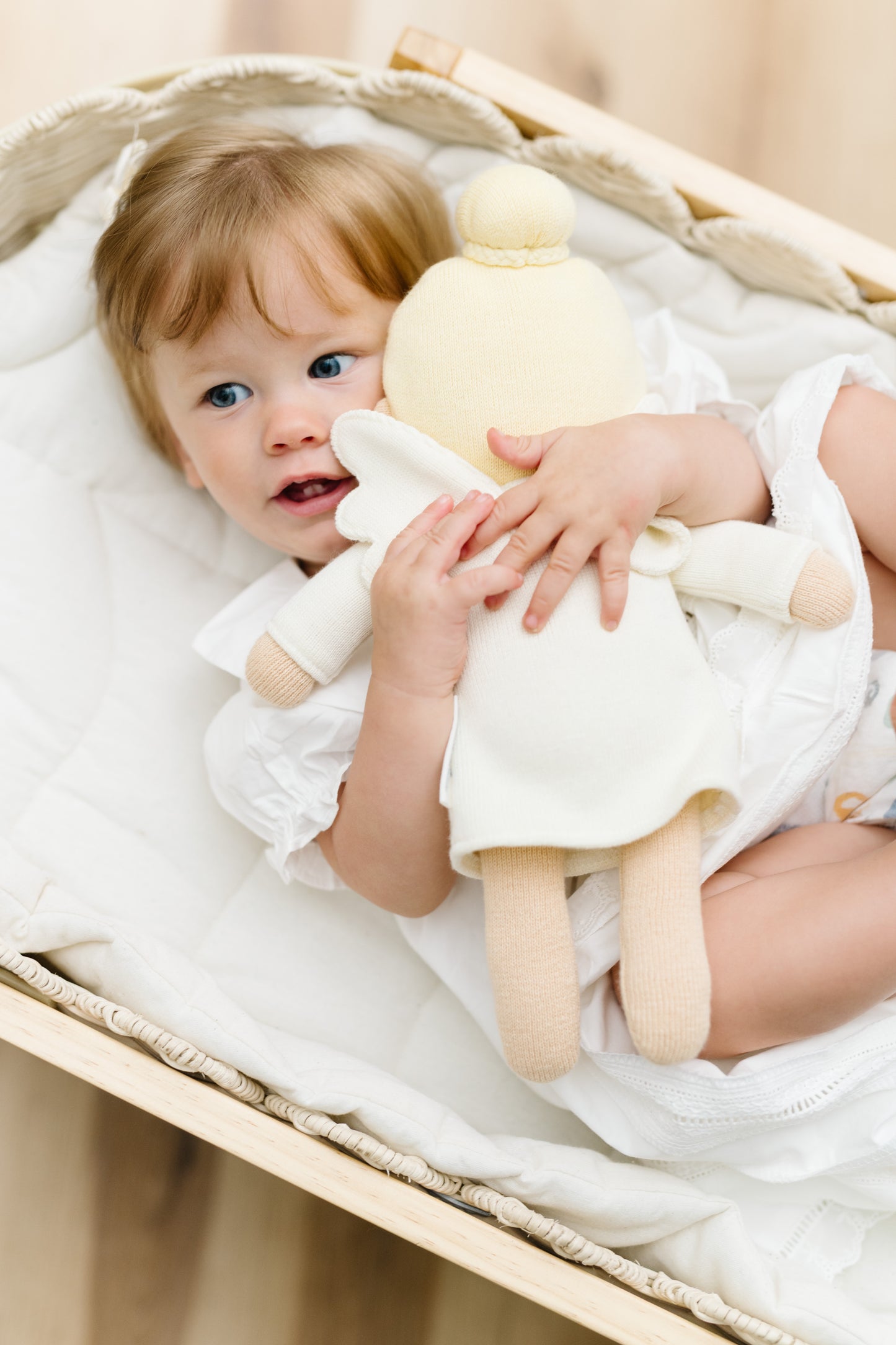 Blonde Angel - Heirloom Knitted Doll